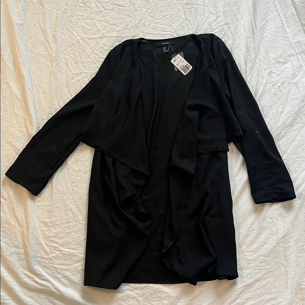 Forever 21 Black Shacket Trench